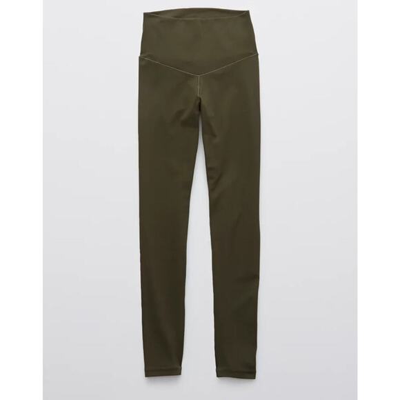 NWT OFFLINE By Aerie Real Me High Waisted Legging In Olive Daze Size Small Short - Picture 3 of 9